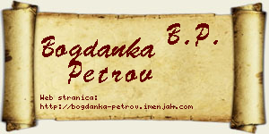 Bogdanka Petrov vizit kartica